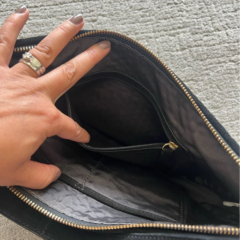 Elizabeth and James Woven Suede Hobo Bag